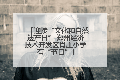 迎接“文化和自然遗产日” 郑州经济技术开发区肖庄小学有“节目”