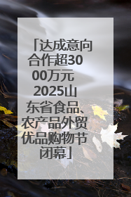 达成意向合作超3000万元 2025山东省食品、农产品外贸优品购物节闭幕