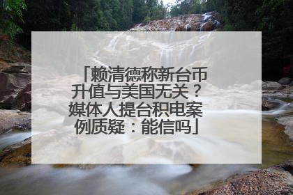 赖清德称新台币升值与美国无关？媒体人提台积电案例质疑：能信吗