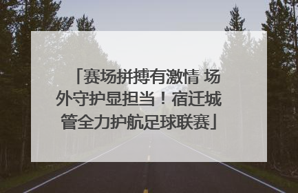 赛场拼搏有激情 场外守护显担当！宿迁城管全力护航足球联赛