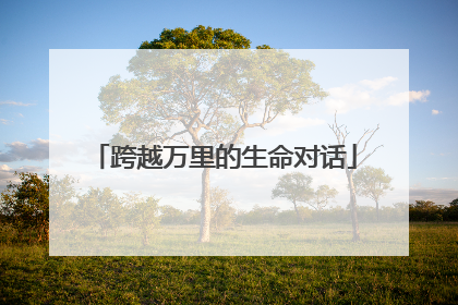 跨越万里的生命对话