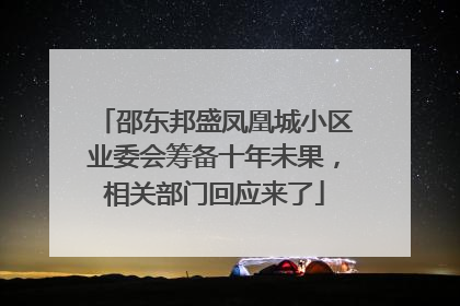 邵东邦盛凤凰城小区业委会筹备十年未果，相关部门回应来了