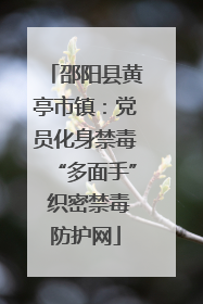 邵阳县黄亭市镇：党员化身禁毒“多面手” 织密禁毒防护网