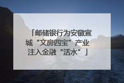 邮储银行为安徽宣城“文房四宝”产业注入金融“活水”
