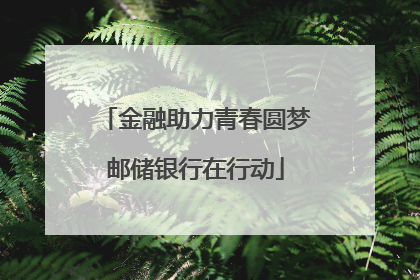 金融助力青春圆梦邮储银行在行动