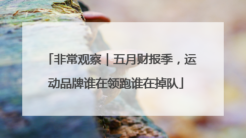 非常观察｜五月财报季，运动品牌谁在领跑谁在掉队