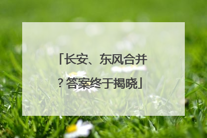 长安、东风合并？答案终于揭晓