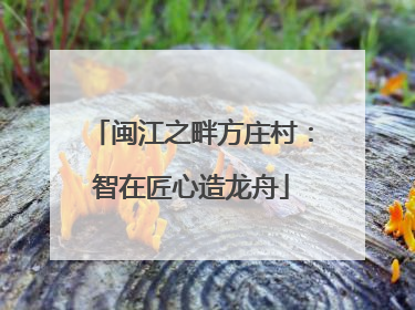 闽江之畔方庄村：智在匠心造龙舟