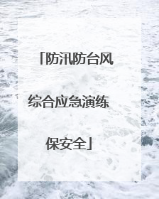 防汛防台风综合应急演练保安全
