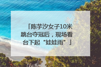 陈芋汐女子10米跳台夺冠后，现场看台下起“娃娃雨”
