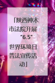 陕西神木市法院开展“6.5”世界环境日普法宣传活动
