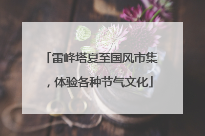 雷峰塔夏至国风市集，体验各种节气文化