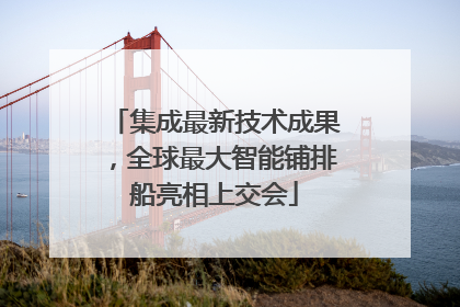 集成最新技术成果，全球最大智能铺排船亮相上交会
