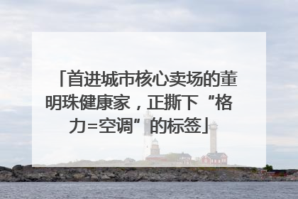 首进城市核心卖场的董明珠健康家，正撕下“格力=空调”的标签