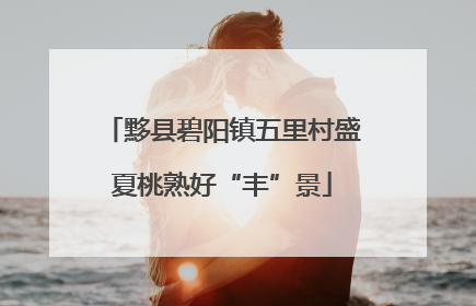 黟县碧阳镇五里村盛夏桃熟好“丰”景