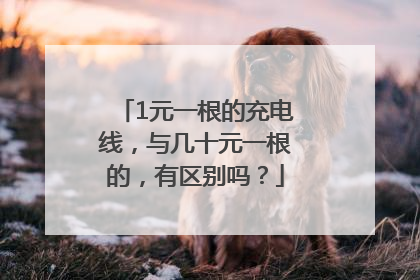 1元一根的充电线，与几十元一根的，有区别吗？