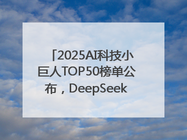 2025AI科技小巨人TOP50榜单公布，DeepSeek、宇树科技、蘑菇车联等企业荣誉上榜