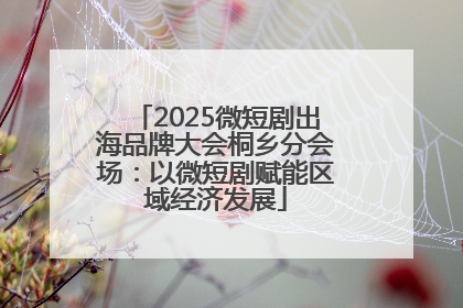 2025微短剧出海品牌大会桐乡分会场：以微短剧赋能区域经济发展