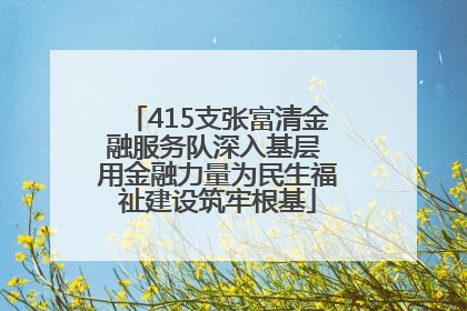 415支张富清金融服务队深入基层 用金融力量为民生福祉建设筑牢根基