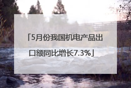 5月份我国机电产品出口额同比增长7.3%